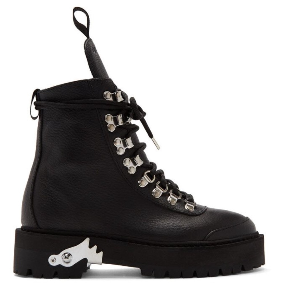 Off White Black Hiking Boots